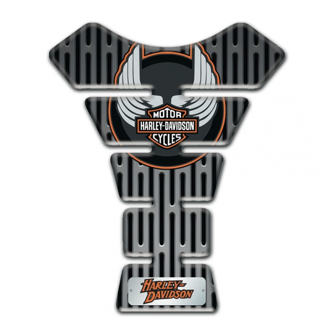 Harley Davidson Tank Pad Protector Base with Gray Ornament and Wings Logo 