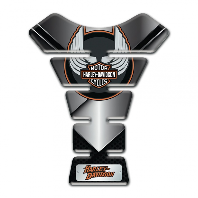 Harley Davidson Tank Pad Protector Chromed BaseWings Logo 