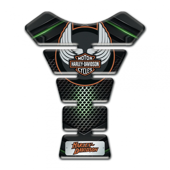 Harley Davidson Tank Fuse Green Shadow base Wings Logo 