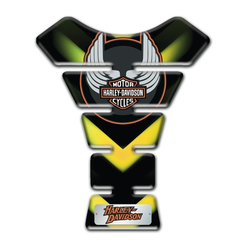 Harley Davidson Tank Pad Protector Green Yellow Lights Model 