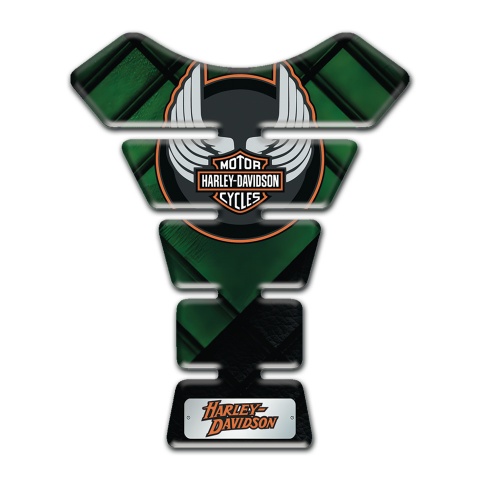 Harley Davidson Tank Protector Dark Green Decoration Wings logo 