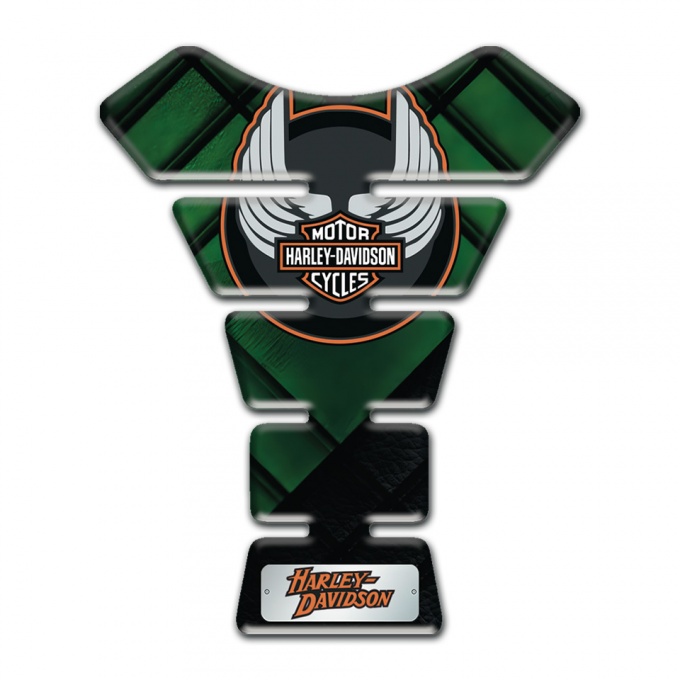 Harley Davidson Tank Protector Dark Green Decoration Wings logo 