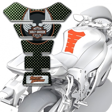 Harley Davidson Tank Protector Green Dots Edition 