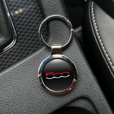 Fiat Abarth 500 Key Fob Metal Black Color Logo