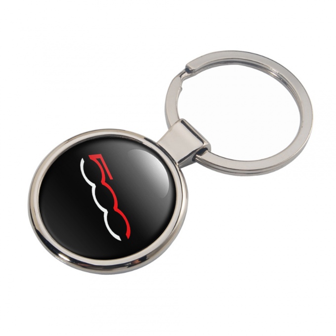 Fiat Abarth 500 Key Fob Metal Black Color Logo