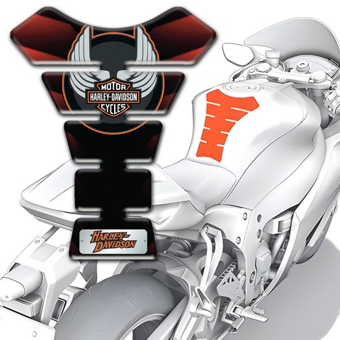 Harley Davidson Tank Fuse Red Black Print 