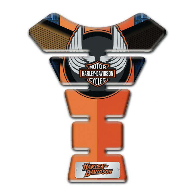 Harley Davidson Tank Pad Protector Orange Nuances Motive 