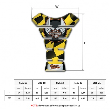 Harley Davidson Tank Protector Yellow Black Flag Effect 