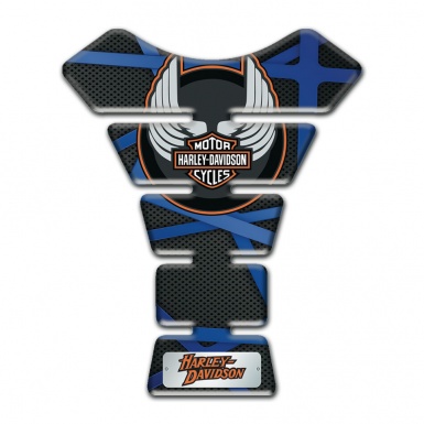 Harley Davidson Tank Guard Pads Black with Blue Patterns Edition 