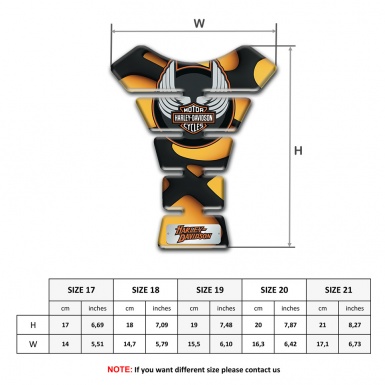 Harley Davidson Tank Pad Protector Yellow Black Design 