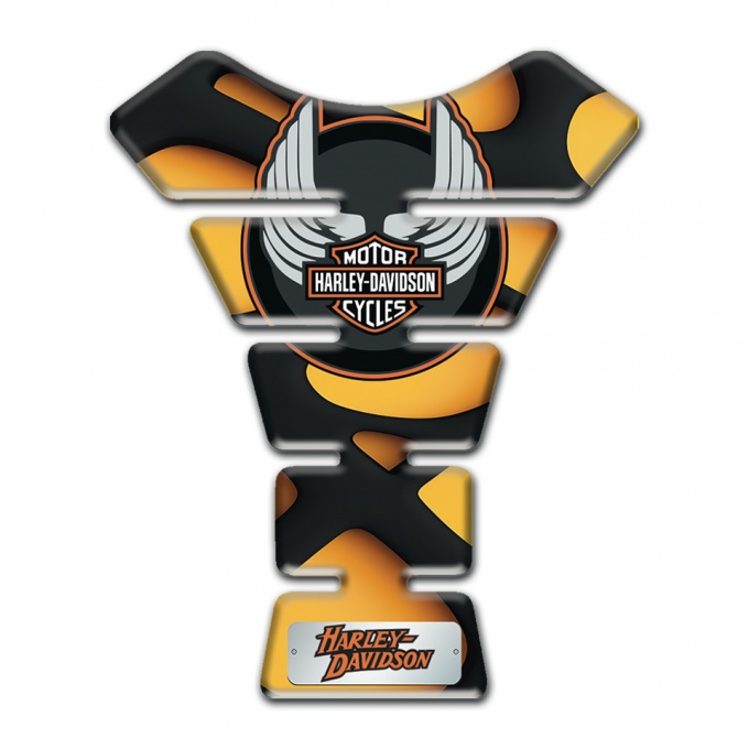 Harley Davidson Tank Pad Protector Yellow Black Design 