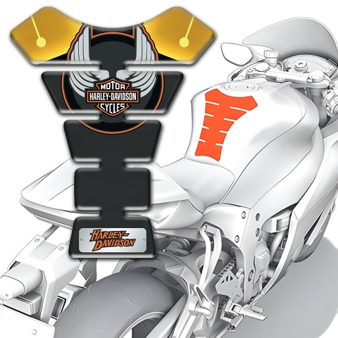 Harley Davidson Tank Protector Yellow Black Edition 