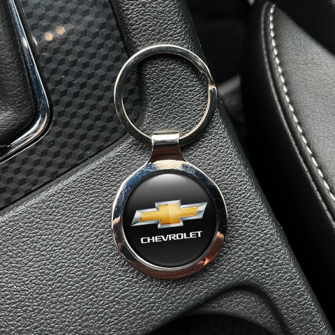 Chevrolet Schlusselanhanger aus Metall Silber Gold Logo Design 