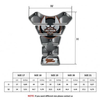 Harley Davidson Tank Pad Protector Gray Leather Effect 