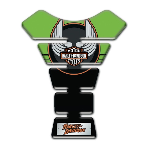 Harley Davidson Tank Pad Protector Green Black Print 