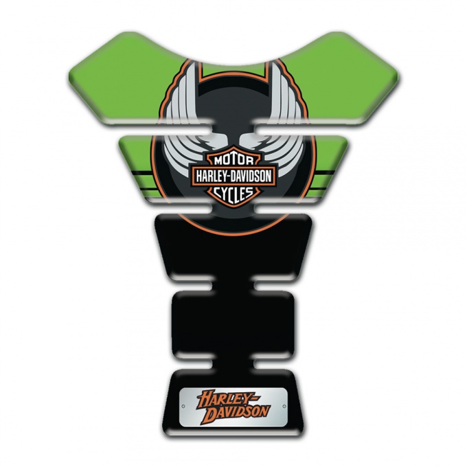 Harley Davidson Tank Pad Protector Green Black Print 