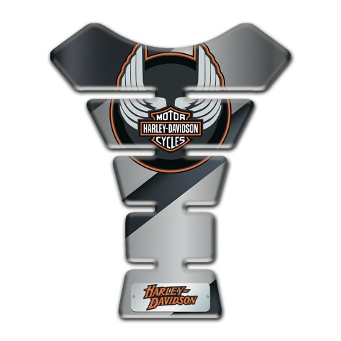 Harley Davidson Tank Pad Motorbike Diagonal Gray Print 