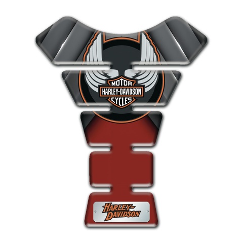 Harley Davidson Tank Fuse Gray Red Print 