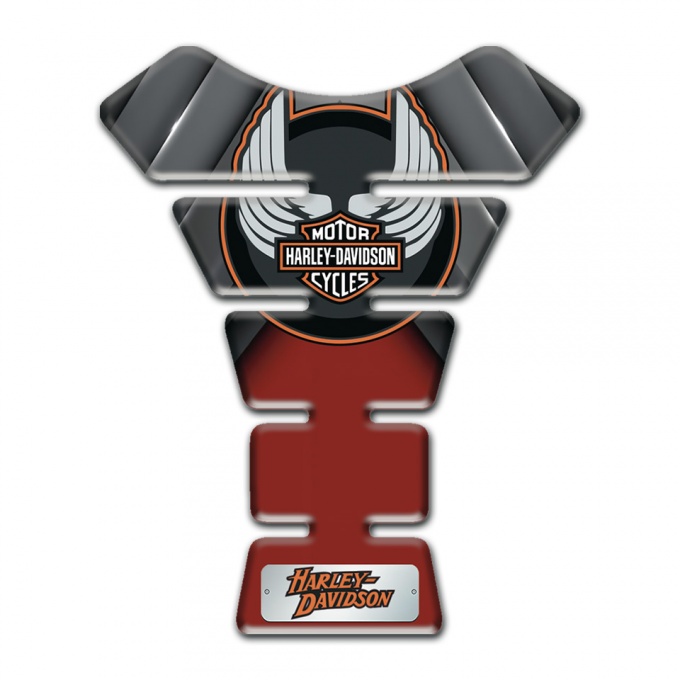 Harley Davidson Tank Fuse Gray Red Print 