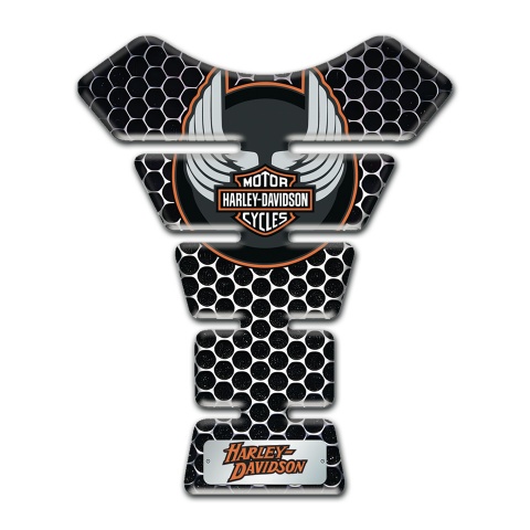 Harley Davidson Tank Pad Motorbike Perforated Steel effect 
