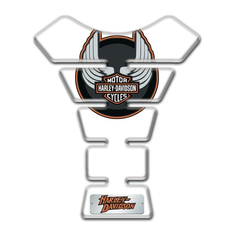 Harley Davidson Tank Guard Pads White Design 