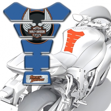Harley Davidson Tank Pad Protector Blue Edition 