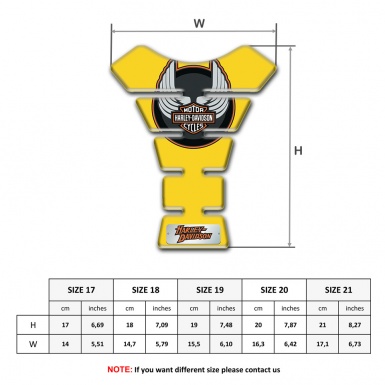 Harley Davidson Tank Pad Motorbike Yellow Edition 