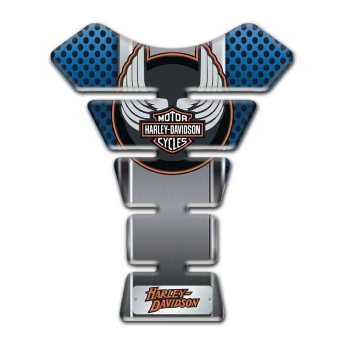 Harley Davidson Tank Pad Protector Perforated Blue Base 