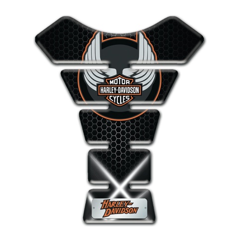 Harley Davidson Tank Pad Motorbike Crossed White Lights Design 
