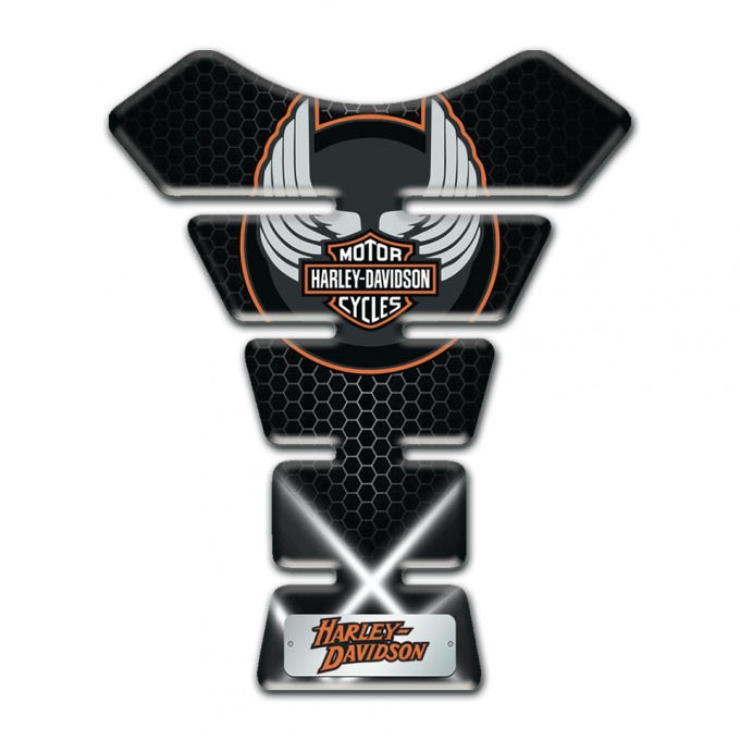 Harley Davidson Tank Pad Motorbike Crossed White Lights Design 