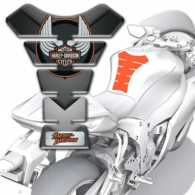 Harley Davidson Tank Protector Gray Nuance Decoration 