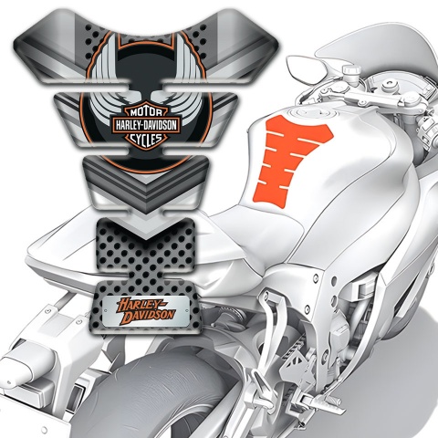Harley Davidson Tank Protector Stylish Gray design 