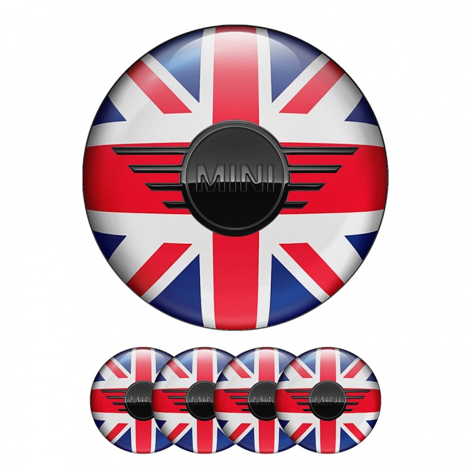 Mini Cooper Wheel Center Cap Domed Stickers New UK Print