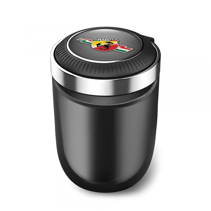 Fiat Abarth Trash Can Ashtray Carbon Logo Design 