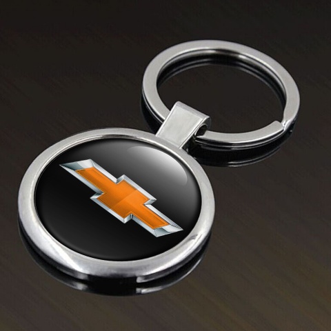 Chevrolet Metal Fob Chain Black Chrome Orange Tint Edition