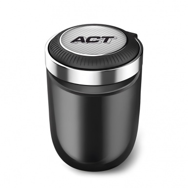 ACT Ashtray Logo Container for Cigarette LED White Carbon Logo Edition 