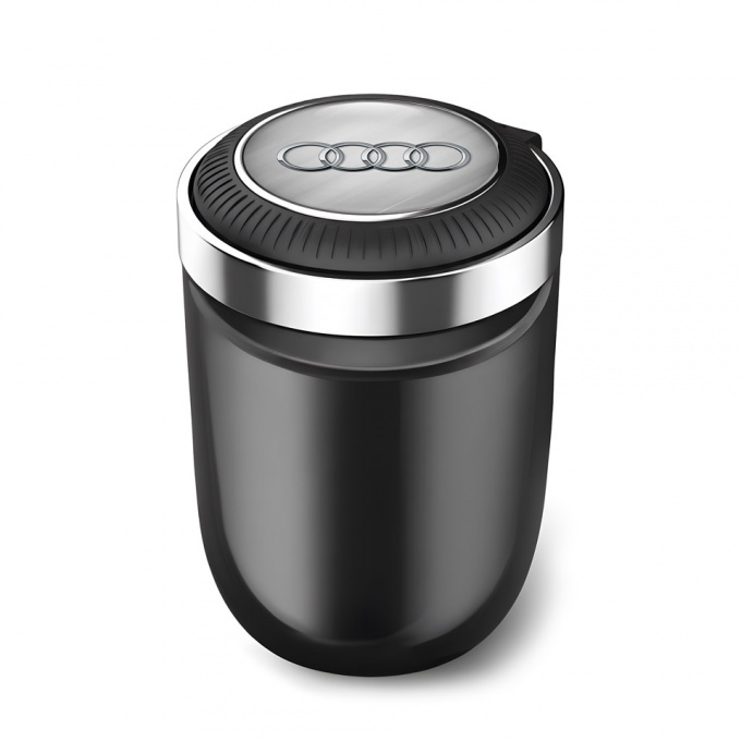 Audi Ashtray Logo Container for Cigarette LED Silver Logo Style 