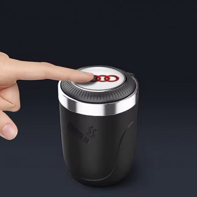 Audi Ashtray Logo Container for Cigarette LED With White Red Logo 