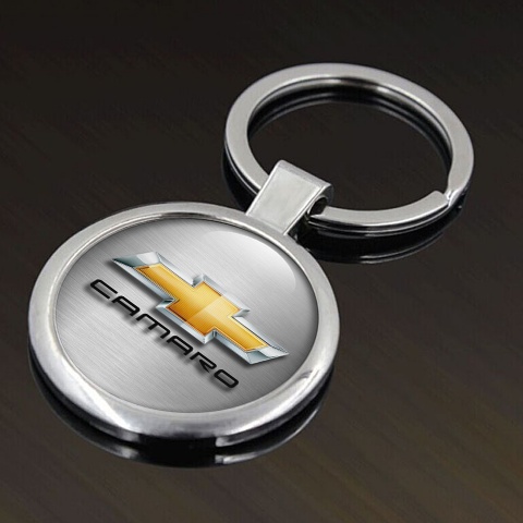 Chevrolet Key Fob Metal Light Grey Metallic Tint Chrome Gold Logo Design