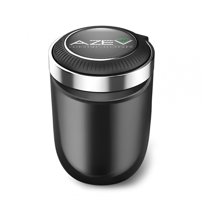 Azev Ashtray Logo Container for Cigarette LED Carbon Logo Style 