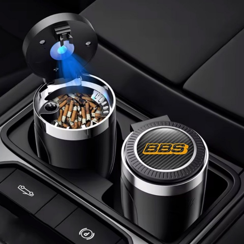 BBS Car Ashtray for Cigarette with LED Light 