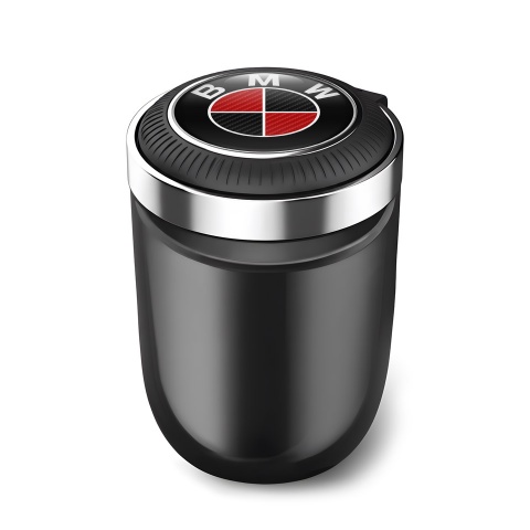 BMW Ashtray Logo Container for Cigarette LED Black Red Logo 