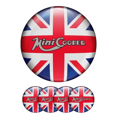 Mini Cooper Silicone Stickers Center Hub Modern Print Logo