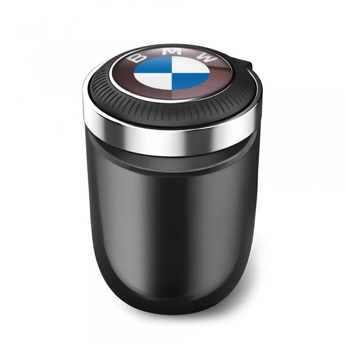 BMW High-Quality Ashtray Logo Container for Cigarette LED Portable