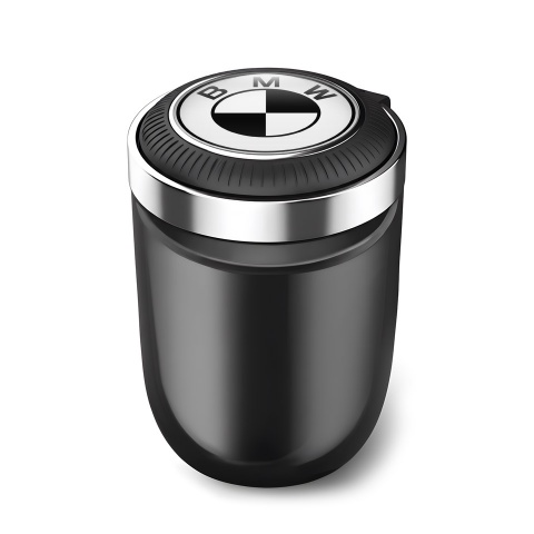 BMW Trash Can Ashtray Black Logo Design 