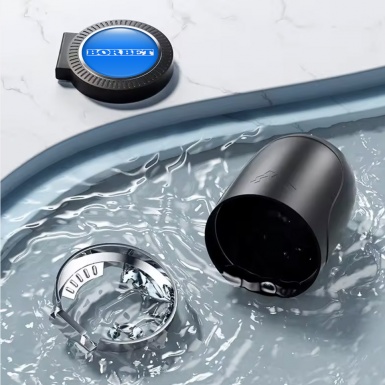 Borbet Trash Can Ashtray LED Light Blue logo Style 