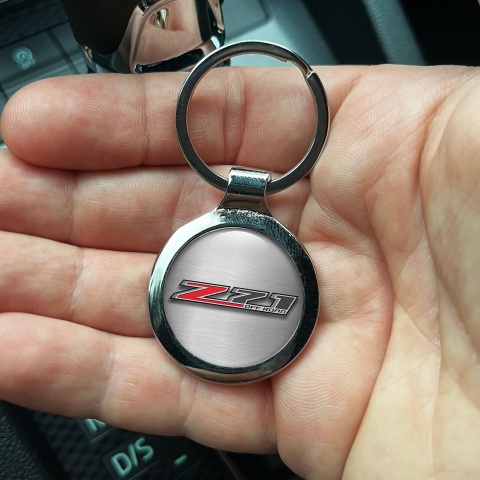 Chevrolet Z71 Metal Key Ring Brushed Aluminum Off Road Logo Edition