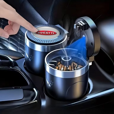 Bugatti Ashtray Logo Container for Cigarette LED 