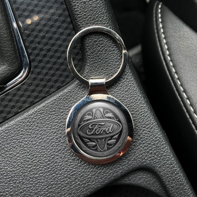 Ford Key Holder Metal Dark Graphite Floral Template Logo Design