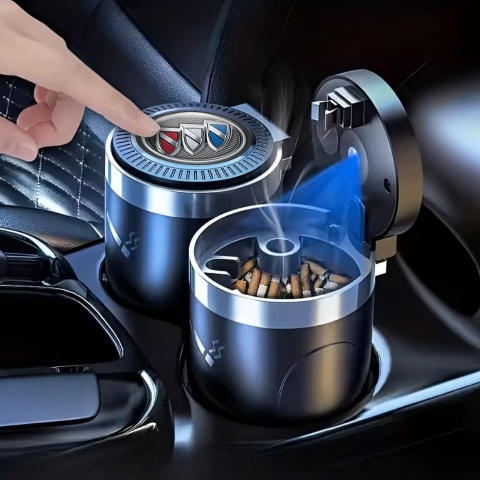 Buick Ashtray Logo Container for Cigarette LED Carbon Design 